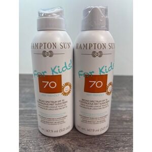 Hampton Sun 2‎ Pack For Kids SPF 70 Continuous Mist Sunscreen Reef Friendly 5oz